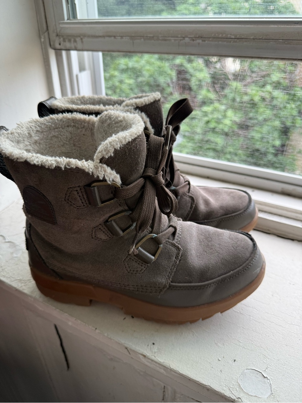 Sorel Brown Suede Faux-Fur Lined Winter Boots